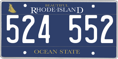 RI license plate 524552