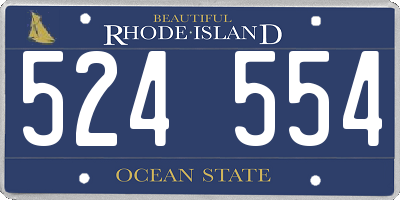 RI license plate 524554