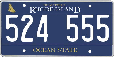 RI license plate 524555