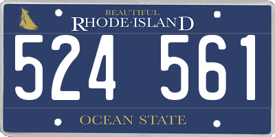 RI license plate 524561