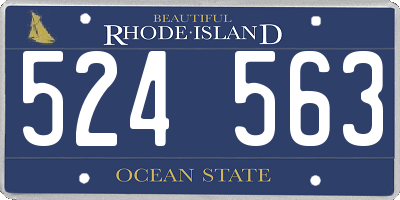 RI license plate 524563