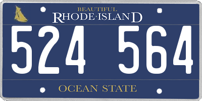 RI license plate 524564