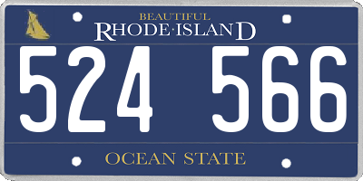 RI license plate 524566