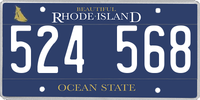 RI license plate 524568