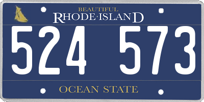 RI license plate 524573
