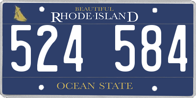 RI license plate 524584