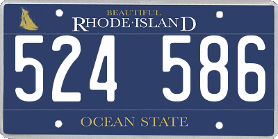 RI license plate 524586