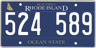 RI license plate 524589