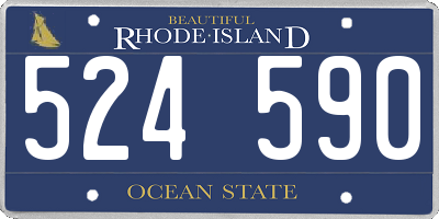 RI license plate 524590