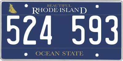 RI license plate 524593