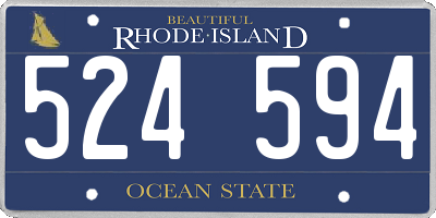 RI license plate 524594