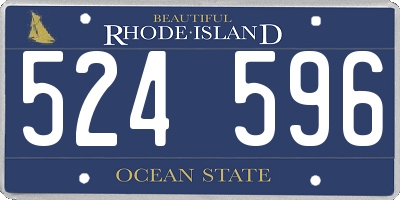 RI license plate 524596