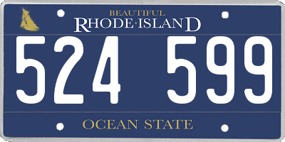 RI license plate 524599