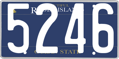 RI license plate 5246