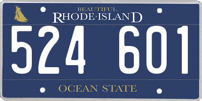 RI license plate 524601