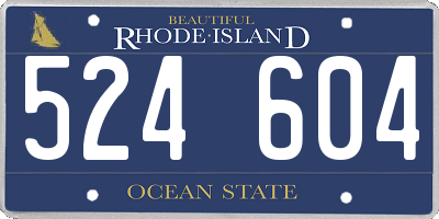 RI license plate 524604