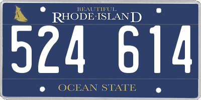 RI license plate 524614