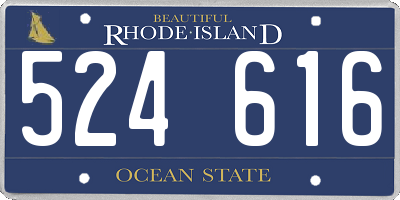 RI license plate 524616