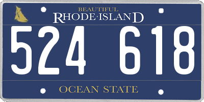 RI license plate 524618