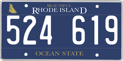 RI license plate 524619