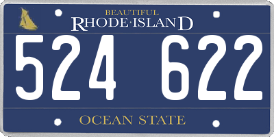 RI license plate 524622
