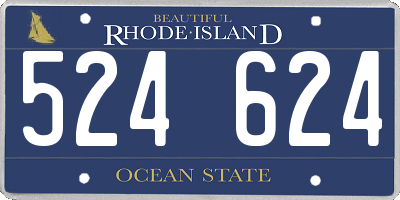 RI license plate 524624
