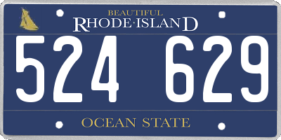 RI license plate 524629