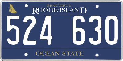 RI license plate 524630