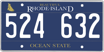 RI license plate 524632