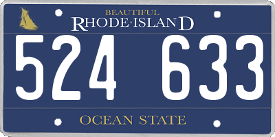 RI license plate 524633