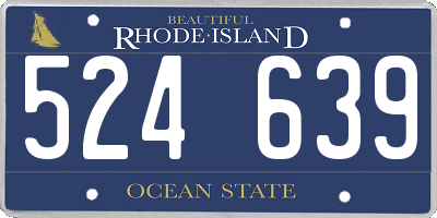 RI license plate 524639
