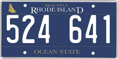 RI license plate 524641