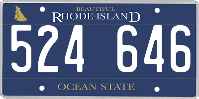 RI license plate 524646
