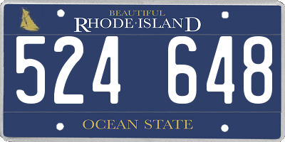 RI license plate 524648