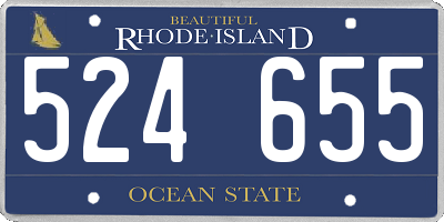RI license plate 524655