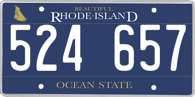 RI license plate 524657