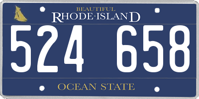 RI license plate 524658