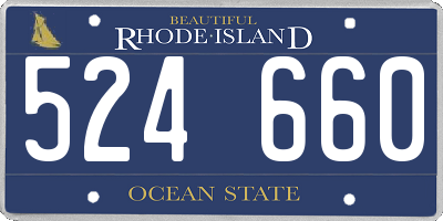 RI license plate 524660