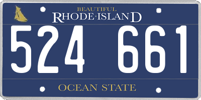 RI license plate 524661