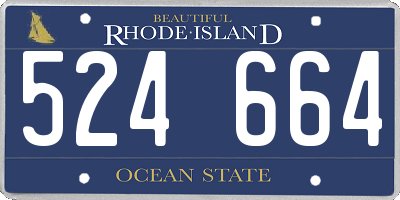 RI license plate 524664