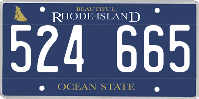 RI license plate 524665
