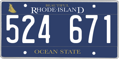 RI license plate 524671