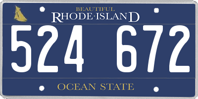 RI license plate 524672