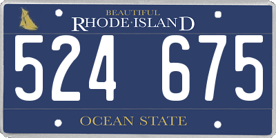 RI license plate 524675