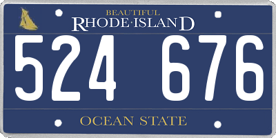 RI license plate 524676
