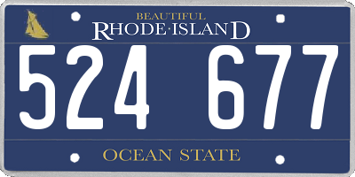 RI license plate 524677