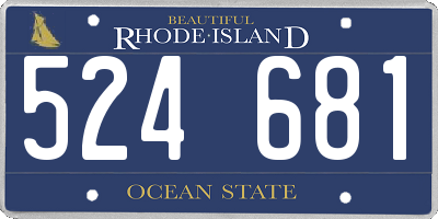 RI license plate 524681