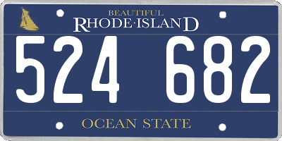 RI license plate 524682
