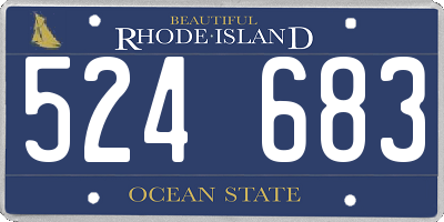 RI license plate 524683
