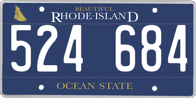 RI license plate 524684